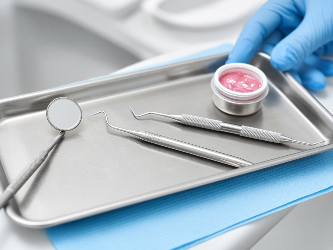 Hygiene instruments ready for a Seera Family Dental visit